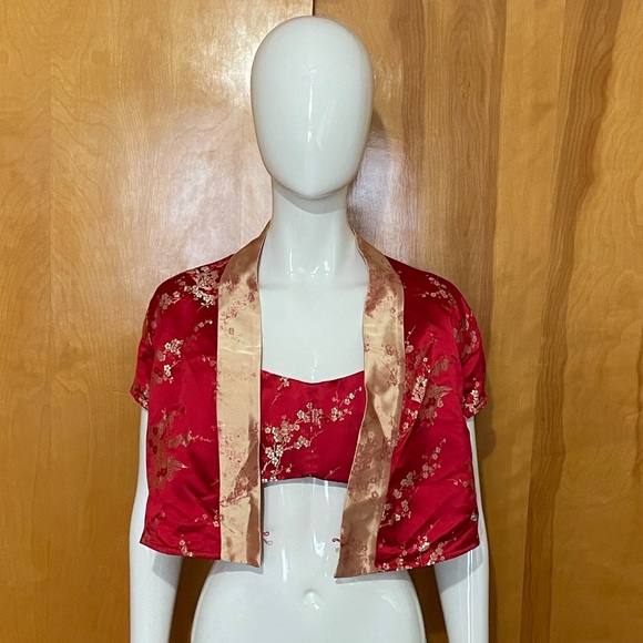 Rare Victoria’s Secret Collection Oriental Bra Top & Crop Jacket Set Size Small